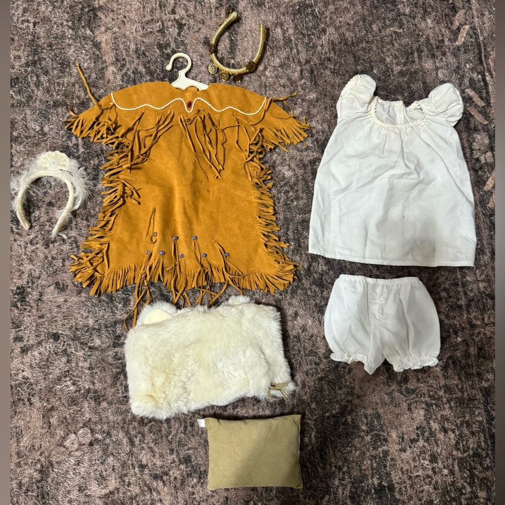 American Girl Tan and White Costume Set